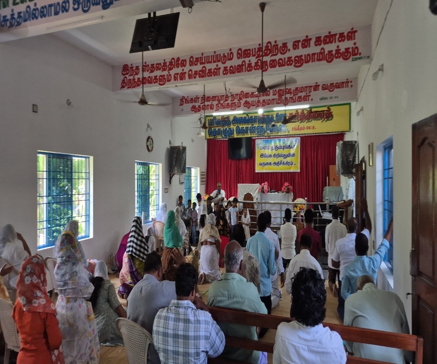 Sunday worship service