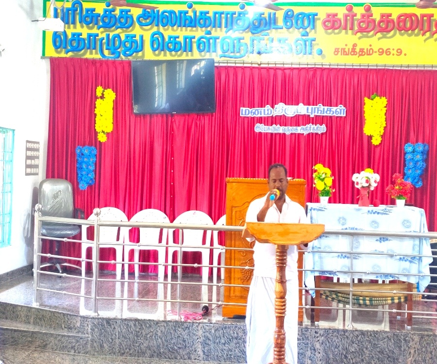 Sunday worship service