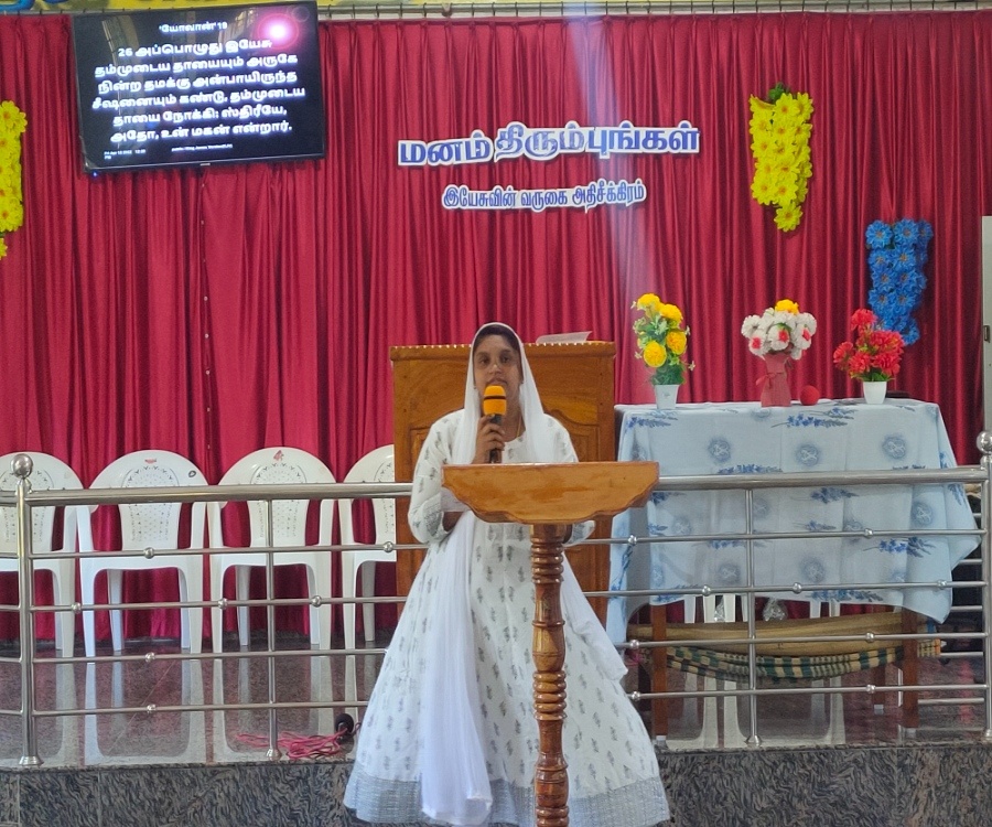 Sunday worship service