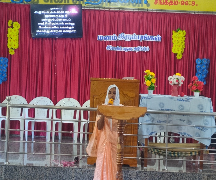 Sunday worship service